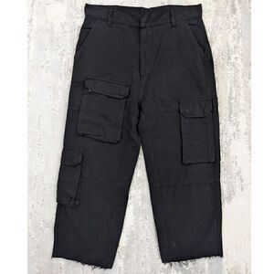 Ronning London Streetwear Military Everyday Utility Cargo Cotton Pant Black 30